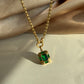 Steel Emerald Trend Necklace