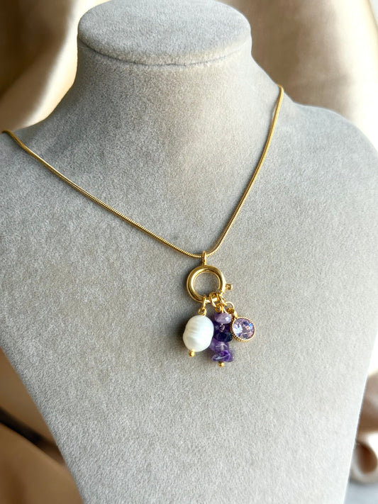 Ametist Charm Kolye