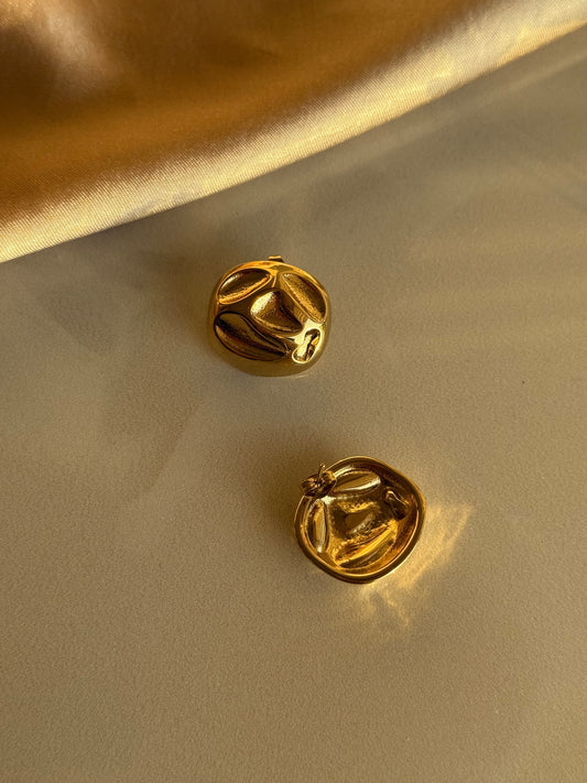 Çelik Düğme Küpe