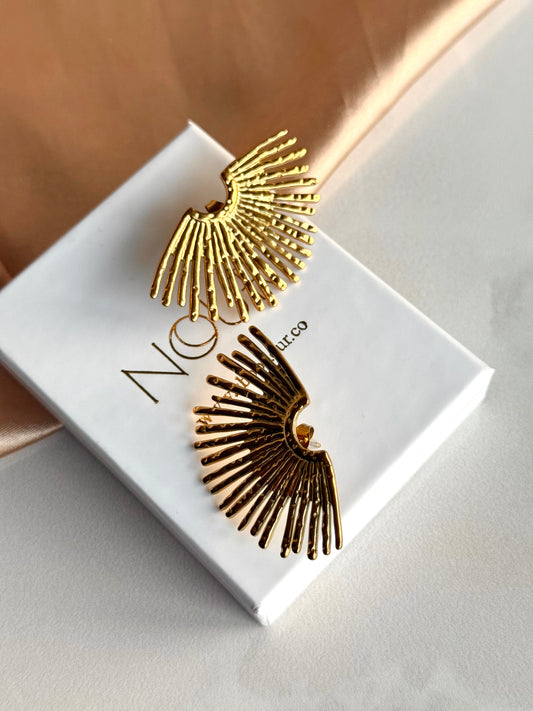 Çelik Yelpaze Küpe