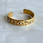 Vintage Steel Embroidered Cuff Bracelet