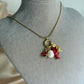 Coral Pearl Charm Necklace