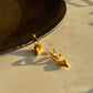 Steel Dangle Heart Earrings