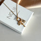 Anahtar Harf Kalp Charm Kolye