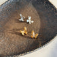 Steel Pearl Butterfly Earrings
