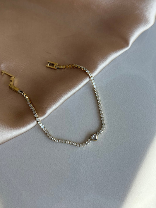 Çelik Kalp Su Yolu Bileklik