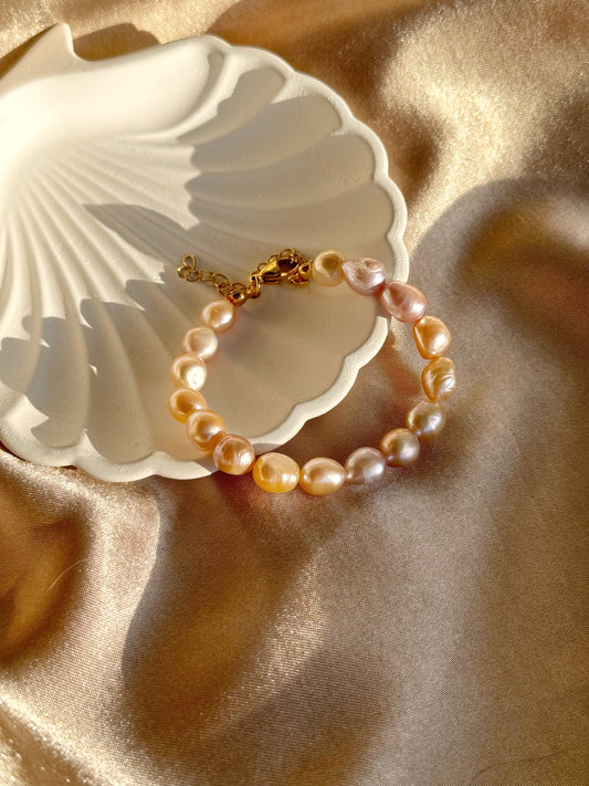 Pembe Büyük İnci Bileklik