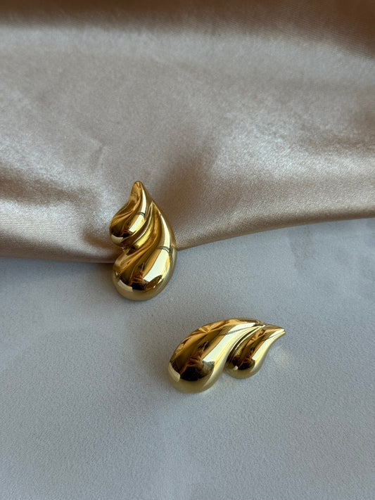 Çelik İkili Damla Küpe