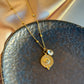 Steel Sun Stone Necklace