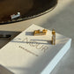 Steel Stone Square Earrings