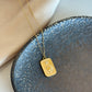 Steel Square Eye Necklace