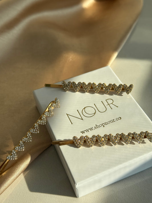 Taşlı Kalp Set Toka