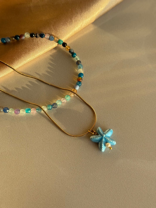 Murano Deniz Yıldızı Kolye