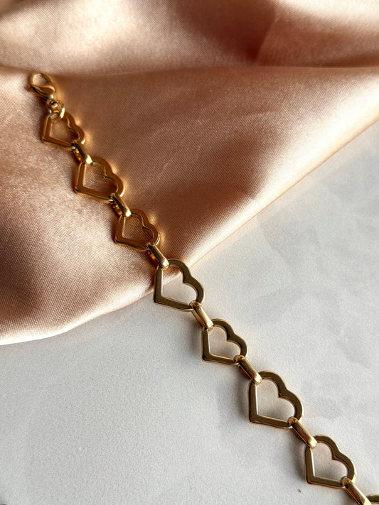 Çelik Kalp Zincir Bileklik