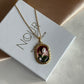 İnci Bordo Flora Kolye