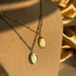 Steel Oval Mother of Pearl Necklace