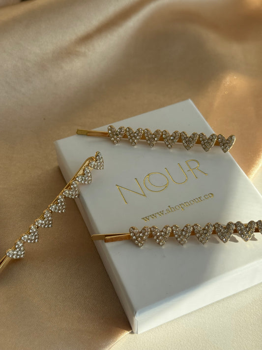 Taşlı Kalp Set Toka