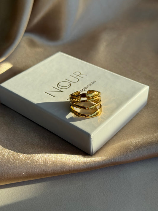 Çelik Çoklu Vintage Yüzük