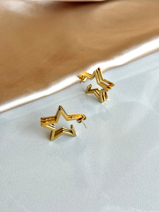 Çelik Yıldız Küpe