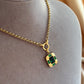 Steel Emerald Trend Necklace