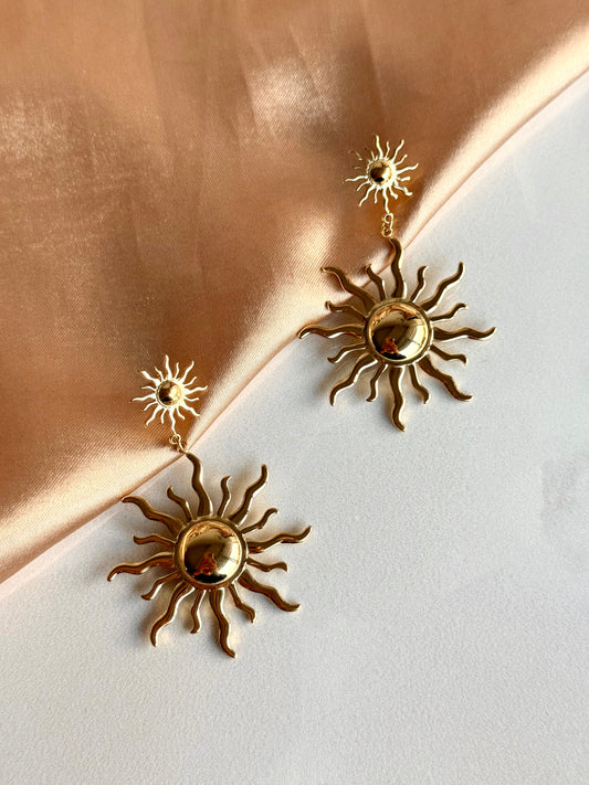 Çelik Güneş Küpe