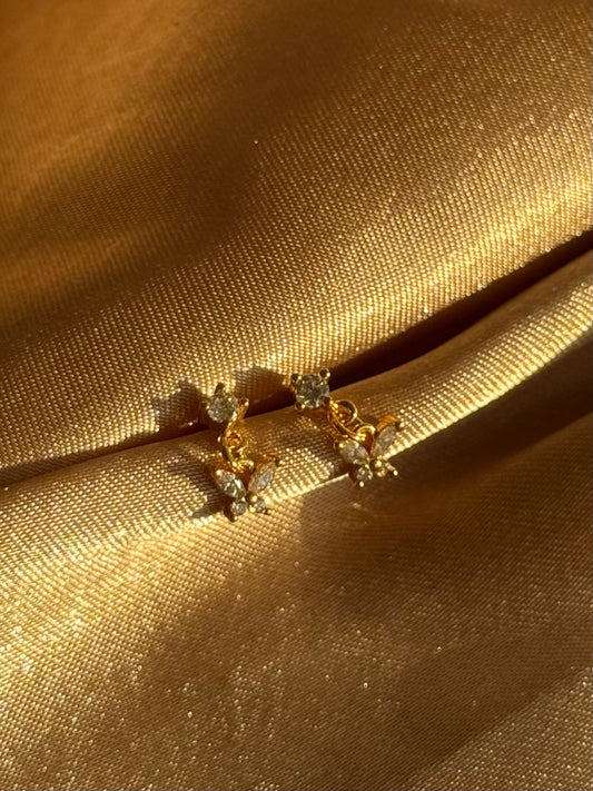 Çelik Sallantılı Kelebek Küpe/Piercing