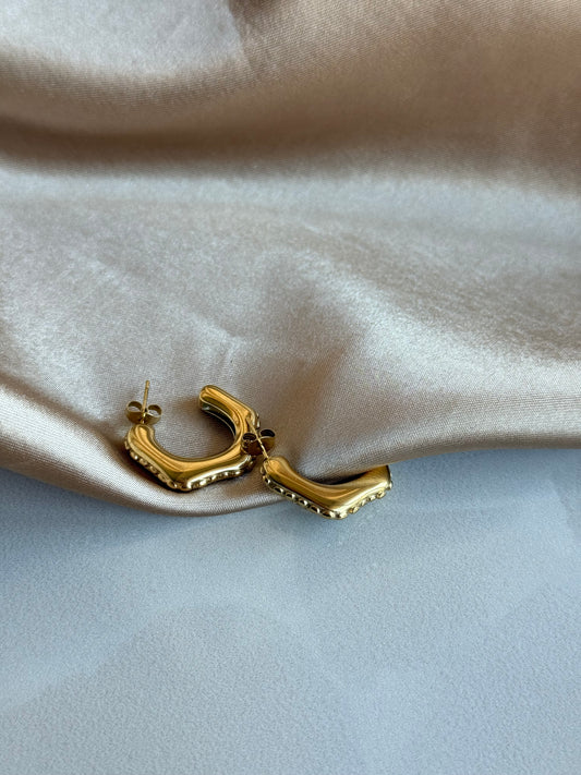 Çelik Dokulu Halka Küpe