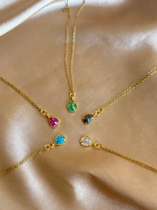 Damla Minimal Taş Kolye