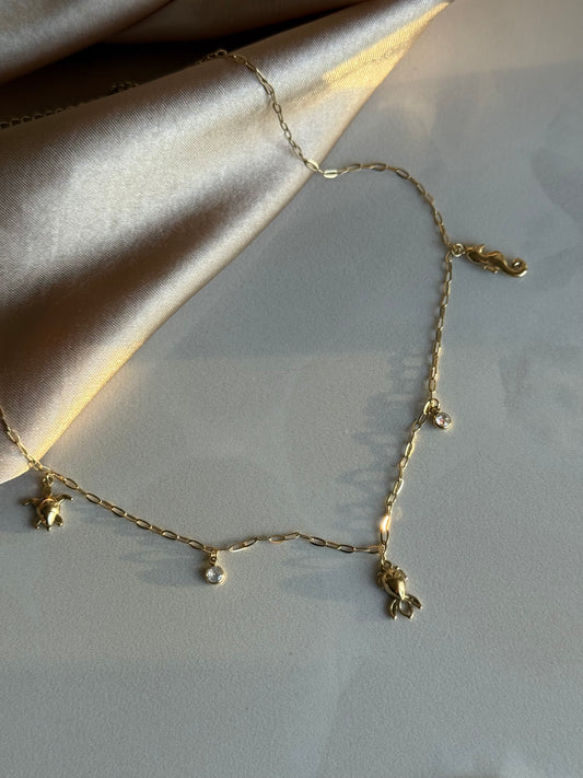 Çelik Minimal Charm Kolye