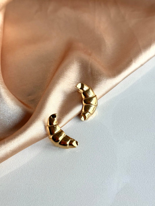 Çelik Kruvasan Küpe