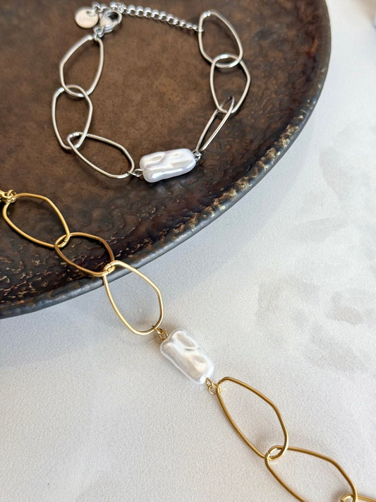 Çelik İncili Bileklik