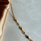 Stone Heart "Y" Necklace