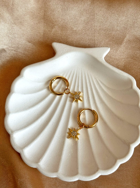 Kuzey Yıldızı Taşlı Küpe