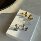 Steel Pearl Butterfly Earrings