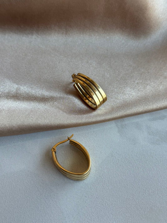 Çelik Üç Halkalı Küpe