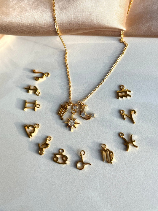 Burç Yıldız Ay Kolye