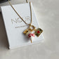 Heart Letter Porcelain Necklace