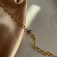 Steel Navy Blue Lock Bracelet