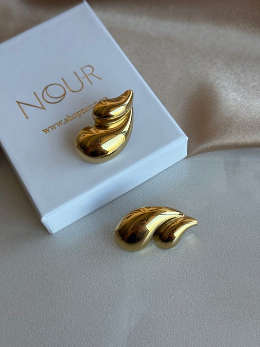 Çelik İkili Damla Küpe