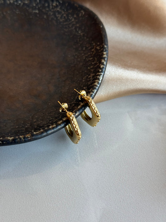 Çelik Dokulu Halka Küpe