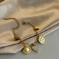 Pearl Clover Heart Charm Bracelet