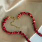 Coral Pearl Charm Necklace
