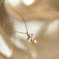 Pink Lotus Pearl Necklace