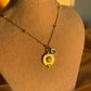 Steel Sun Stone Necklace