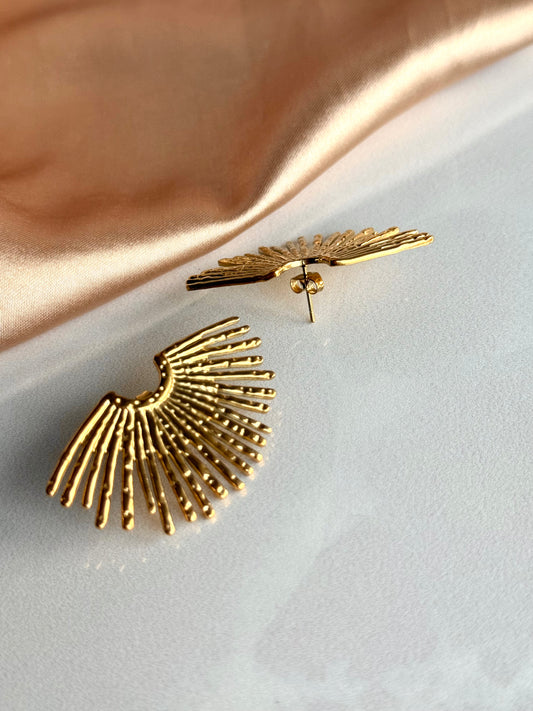 Çelik Yelpaze Küpe