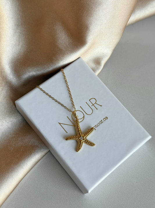 Çelik Taşlı Yıldız Kolye