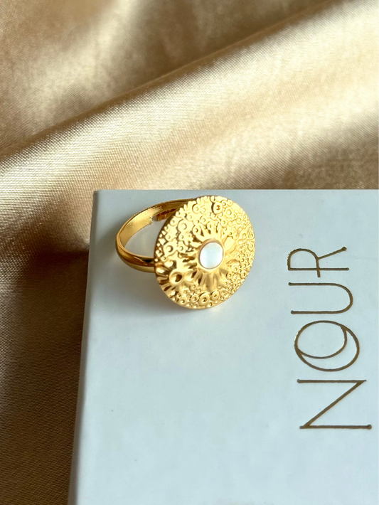 Çelik Sedef Güneş Yüzük