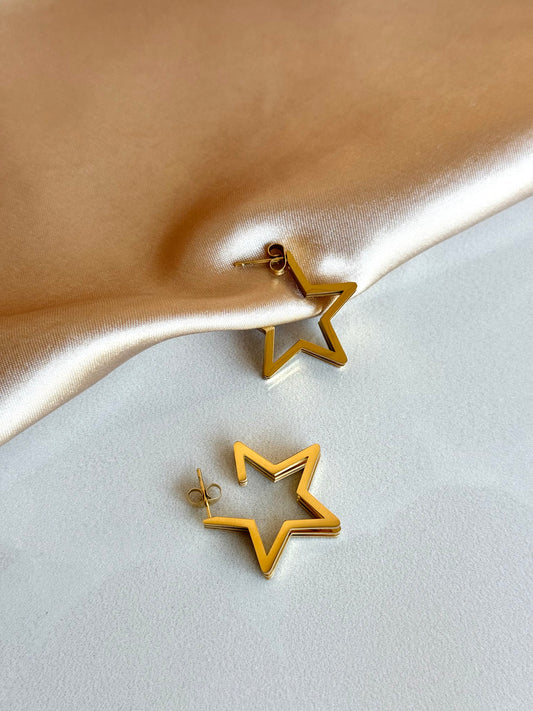 Çelik Yıldız Küpe