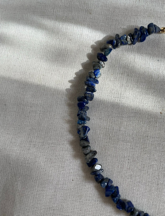 El Yapımı Lapis Lazuli Doğal Kırık Taş Kolye