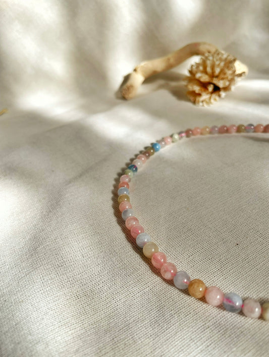 Morganit Kolye - Doğal Taşlı El Yapımı Kolye